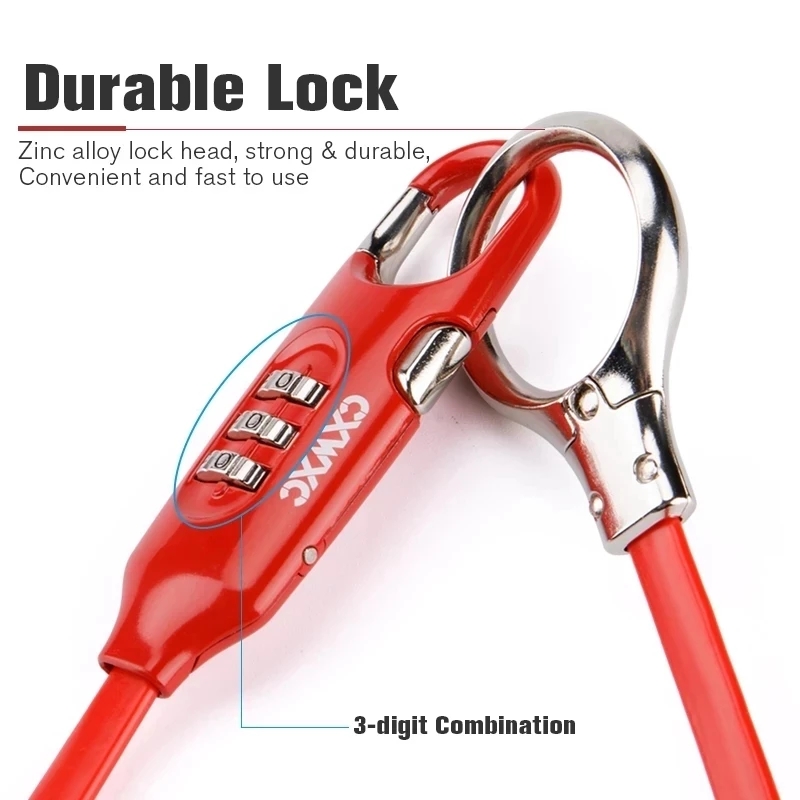 Bicycle Portable Password Lock - Cable Lock Flexible 评论和价格
