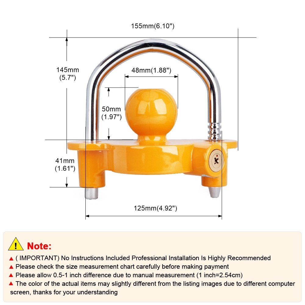 U-Bolt Trailer Ball Lock Unive - U Lock Heavy Duty 评论和价格