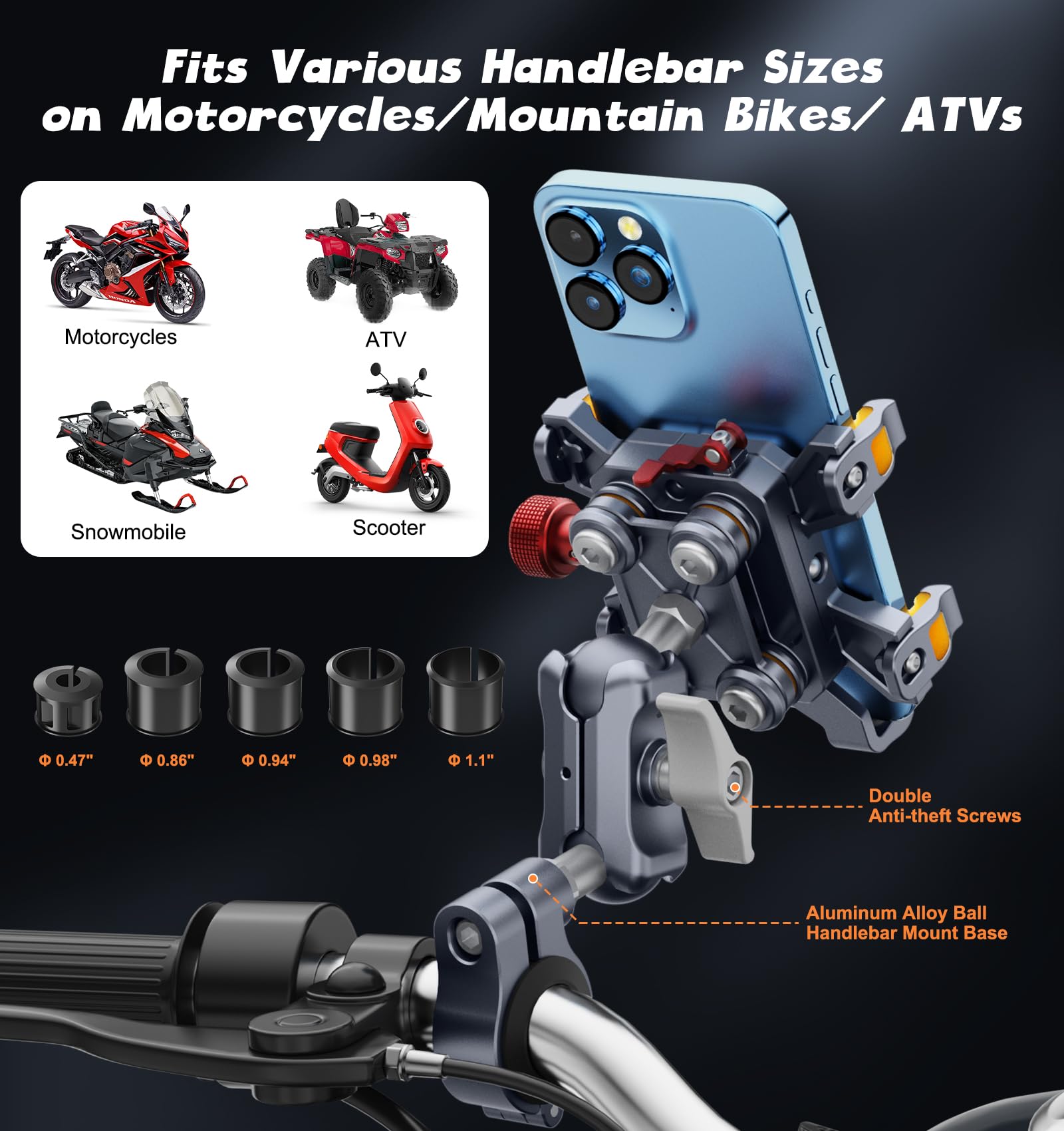Heavy-Duty Motorcycle Phone Mo - U Lock Heavy Duty 评论和价格