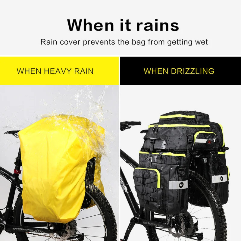 60L 3 In 1 Mountain Road Bicyc - Panniers Waterproof Rear 评论和价格