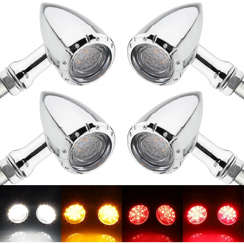 Motorcycle Bullet LED Front Re - Bike Light Front Rear 评论和价格