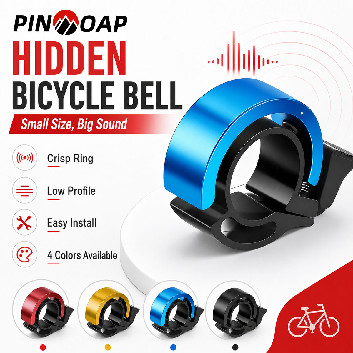 PINMOAP 1PC Bicycle Invisible  - Bell Handlebar Ring 评论和价格