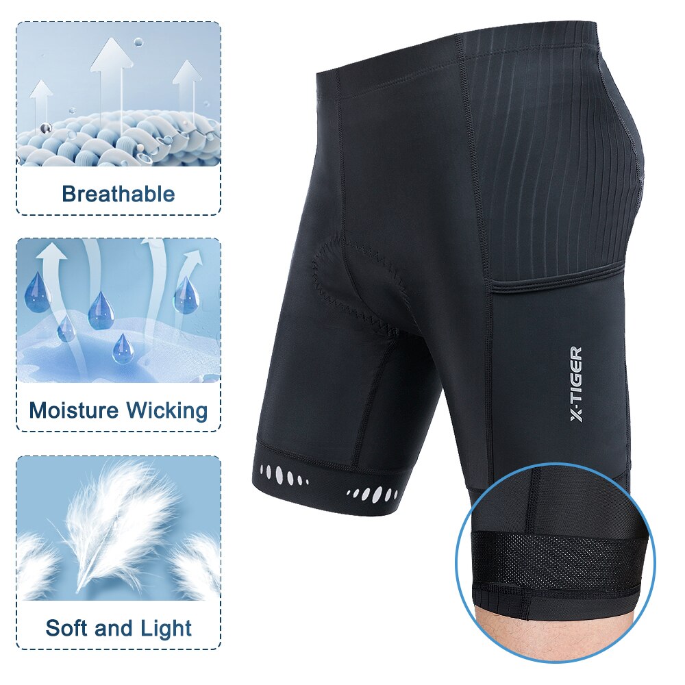 X-TIGER Men Cycling Shorts wit - Cycling Commuter Pants 评论和价格