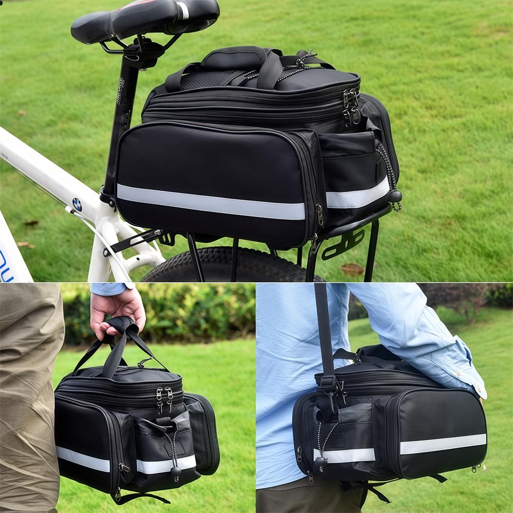 Bike Rear Rack Bag Bicycle Tru - Cycling Commute Rain 评论和价格