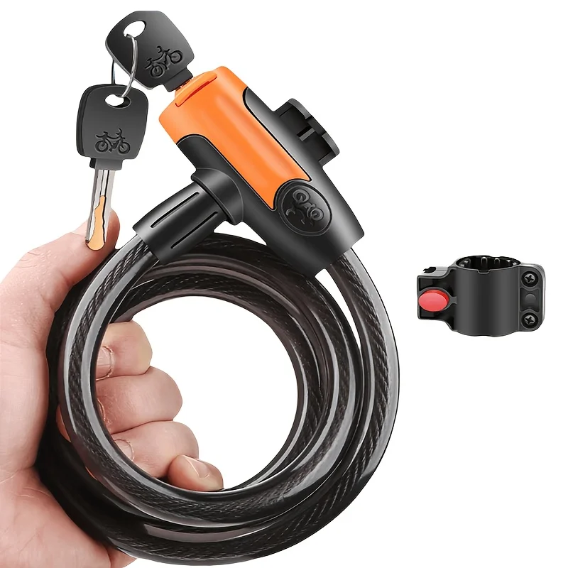 1SET Anti-Cut PVC Coated Keyed - Cable Lock Flexible 评论和价格