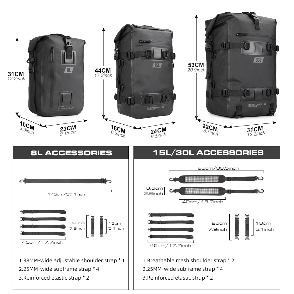 Rhinowalk Motorcycle Box Top P - Panniers Waterproof Rear 评论和价格